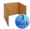 3er-Pack: Tisch-Wahlkabine aus Karton/Pappe 80 cm