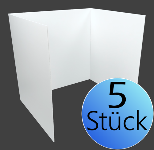 5er-Pack: Tisch-Wahlkabine Kunststoff "Neo" 60 cm - weiß